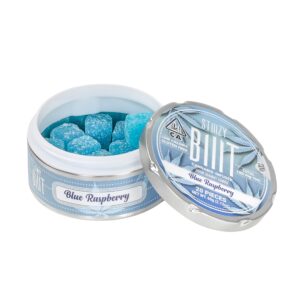 blue raspberry biiit sour gummy cubes