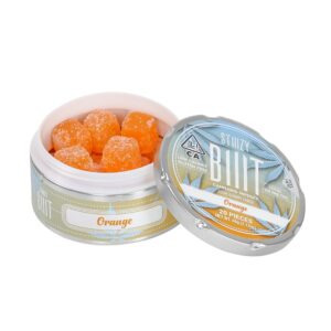 orange biiit sour gummy cubes