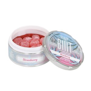 strawberry biiit sour gummy cubes