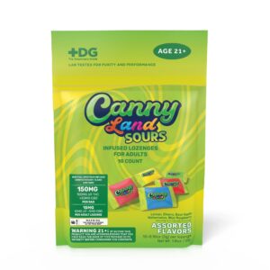 canny land thc sour infused lozenges 10ct