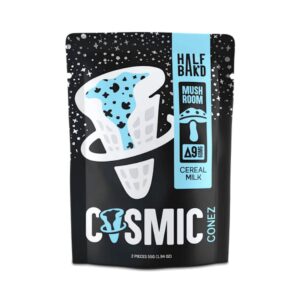 half bakd mushroom cereal milk cosmic conez 2ct