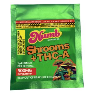 numb magic mushroom + thc a gummy 500mg