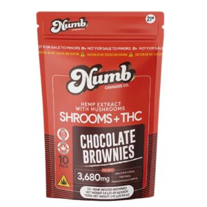 numb shroom + thc blend chocolate brownies 3680mg