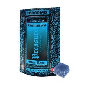 pressure honcho blend blue razz gummies 16,000mg
