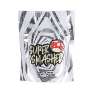 super smashed magic mushroom dark chocolate squares