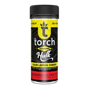 torch hulk sour lemon cherry gummies 15000mg